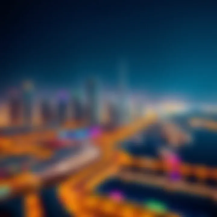 Aerial View of Dubai Creek Harbour Aerial view of Dubai Creek Harbour showcasing the skyline