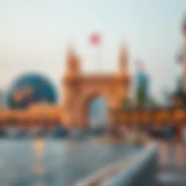 An iconic landmark near Dubai Creek Harbour symbolizing its cultural significance.