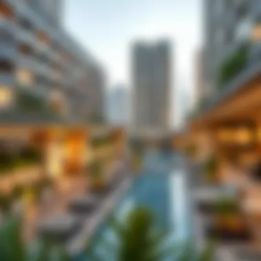 Amenities of O2 Residential Tower Luxurious amenities and communal spaces within O2 Residential Tower