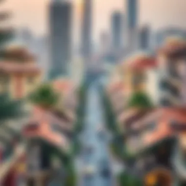 Neighborhood Around O2 Residential Tower Vibrant neighborhood surrounding O2 Residential Tower