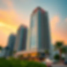 Stunning exterior view of One JLT Tower showcasing its unique architectural features