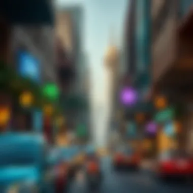 The bustling streets of Oud Metha featuring local cafes and shops