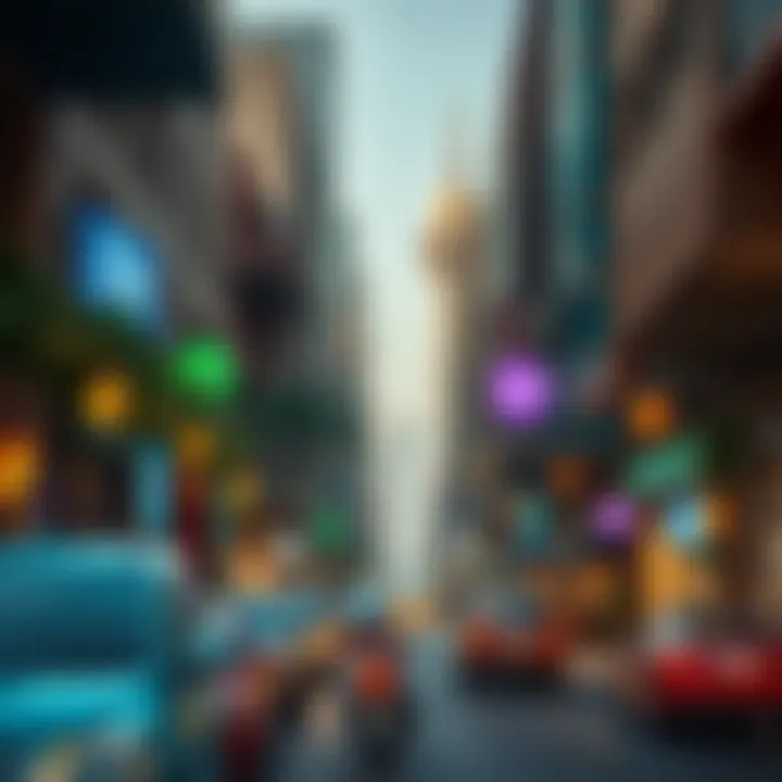 The bustling streets of Oud Metha featuring local cafes and shops