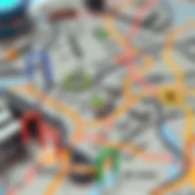 Public transport map highlighting Silicon Oasis