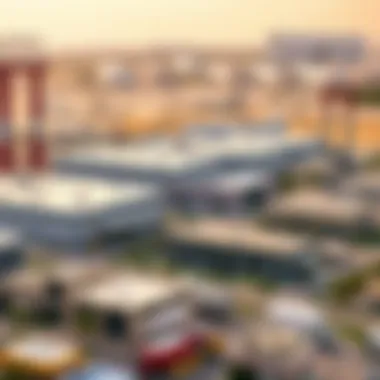 Modern warehouses and factories contributing to the economic landscape of Ras Al Khor.