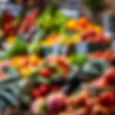 A vibrant display of fresh vegetables at the Ras Al Khor market