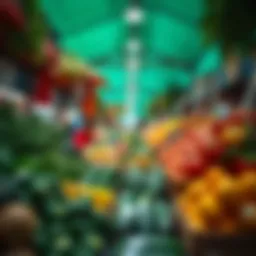 Vibrant display of fresh vegetables at Ras Al Khor Market