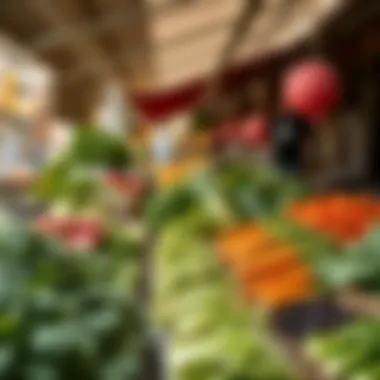 Sustainable practices in vegetable cultivation displayed at the market