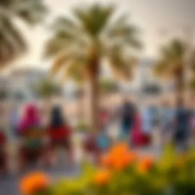 Vibrant community gathering at Ras Al Khor Samari Residence park