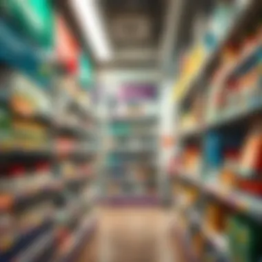 Interior layout of Remraam Pharmacy highlighting its organized shelves.