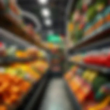 Aisles filled with fresh produce and local goods at Rich Supermarket