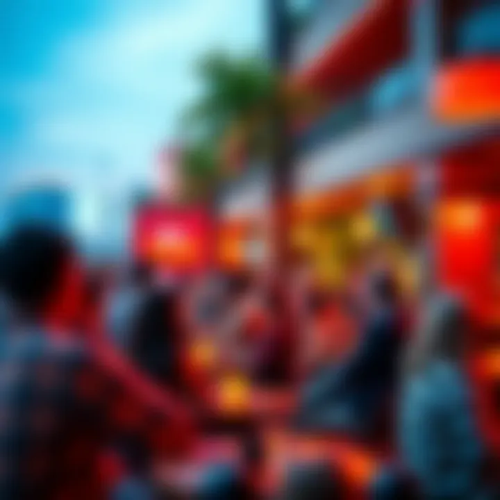 Guests enjoying a vibrant atmosphere at Rigel Dubai