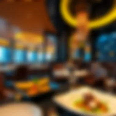 Elegant dining setting at Rigel Dubai with gourmet dishes