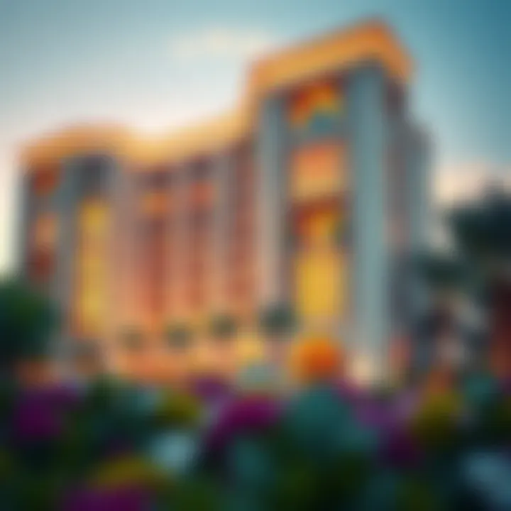 Elegant view of Rose Residence Al Furjan's architectural design