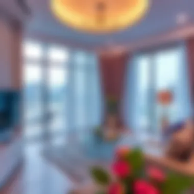 Interior of a stylish one-bedroom apartment at Samari Residence