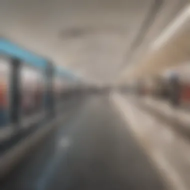 Interior shot of the Sports City Metro Station highlighting accessibility features