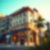 A modern Starbucks storefront blending with the architectural style of Motor City