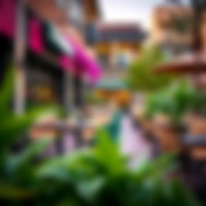 Lush Outdoor Seating at Starbucks Mudon Outdoor seating area with lush landscaping at Starbucks Mudon