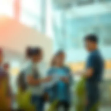 Students engaging in a collaborative project in an educational setting