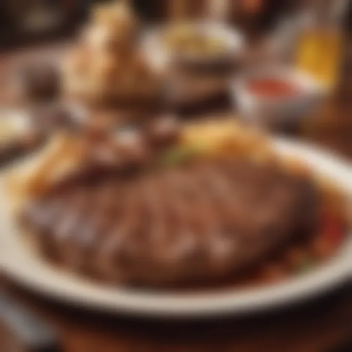 Delicious steak platter served at Texas Roadhouse