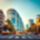 Exterior view of the Al Kaabi Building showcasing its unique architectural design