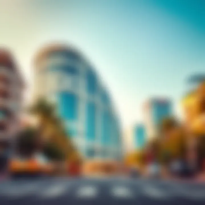 Exterior view of the Al Kaabi Building showcasing its unique architectural design