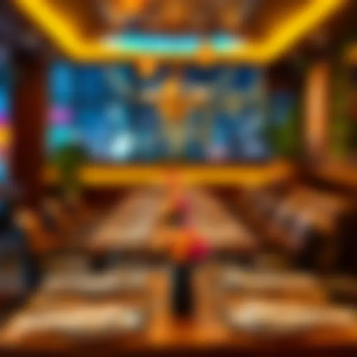 An elegant dining setup showcasing the restaurant's ambiance