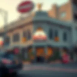 Exterior view of The Desi Inn Restaurant highlighting its architectural design