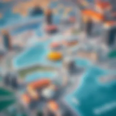 Map illustrating strategic geographical positioning of major global cities