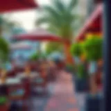 Charming outdoor seating area at The Hamptons Cafe