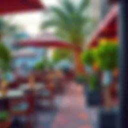 Charming outdoor seating area at The Hamptons Cafe