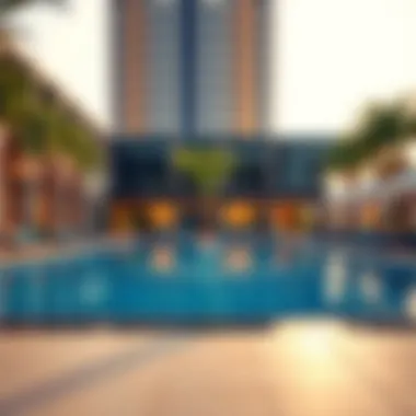 Luxurious amenities within Tiara East Tower, highlighting the pool area