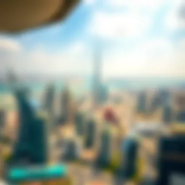 Panoramic view from Tiara East Tower, emphasizing the cityscape of Dubai