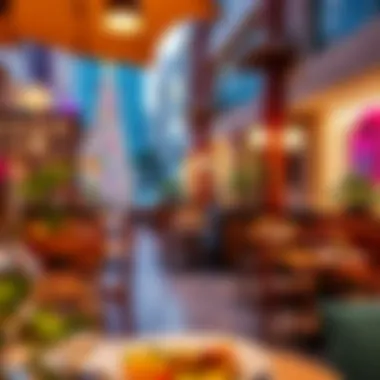 Culinary Delights in Dubai's Residential Areas Modern dining scene in a vibrant Dubai neighborhood