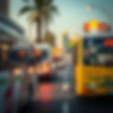 Buses on route from International City to Silicon Oasis