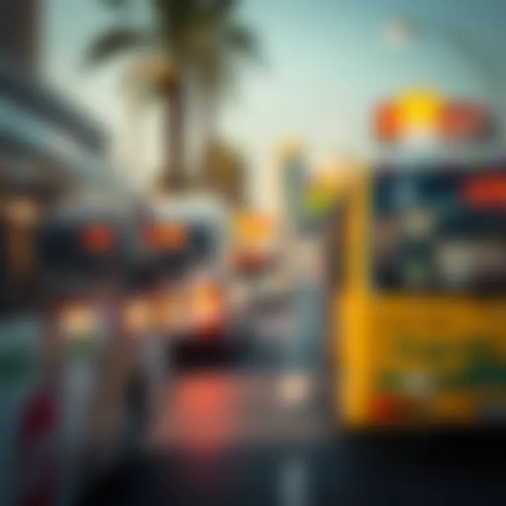 Buses on route from International City to Silicon Oasis