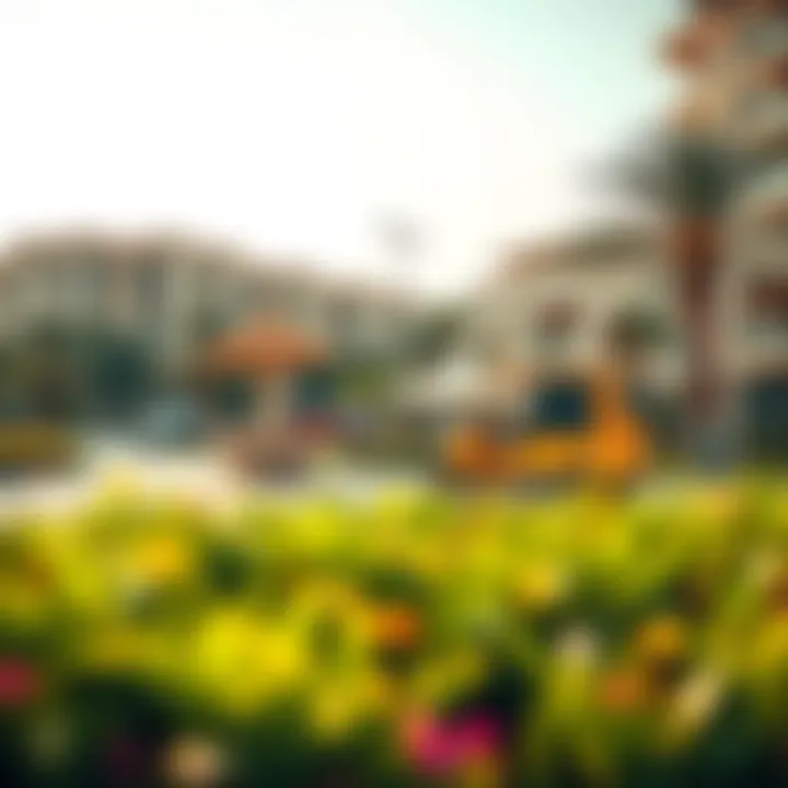 Parks and Recreation in Dubai Lush green parks and recreational areas in a Dubai residential community