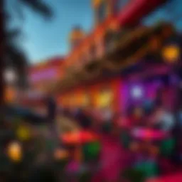 A vibrant outdoor dining scene at Vincitore Boulevard