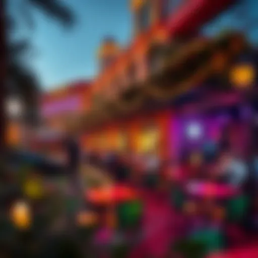 A vibrant outdoor dining scene at Vincitore Boulevard