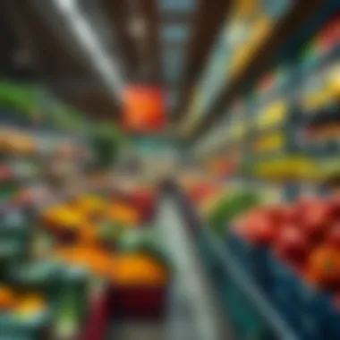 Fresh Produce Aisles at Viva Supermarket Aisles filled with fresh produce and local products within the supermarket.