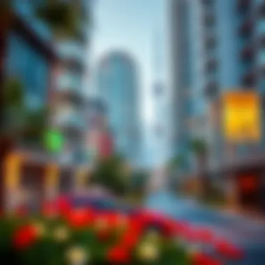 Neighborhood Connectivity and Vibrancy Vibrant surroundings of Wasl Crystal illustrating neighborhood connectivity