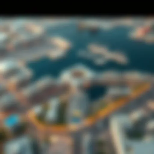 Aerial Perspective of Wasl Port Aerial view of Wasl Port showcasing its modern architecture and layout