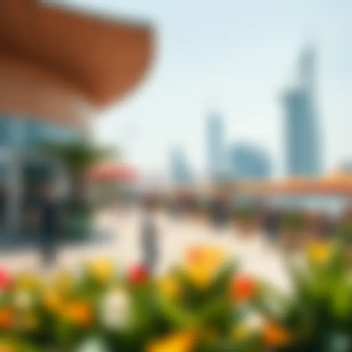 Community spaces around Wasl Port, highlighting interaction and leisure