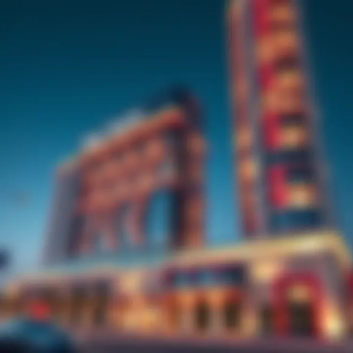 Intricate Architecture of Wasl Tower Architectural details of Wasl Tower showcasing its modern design