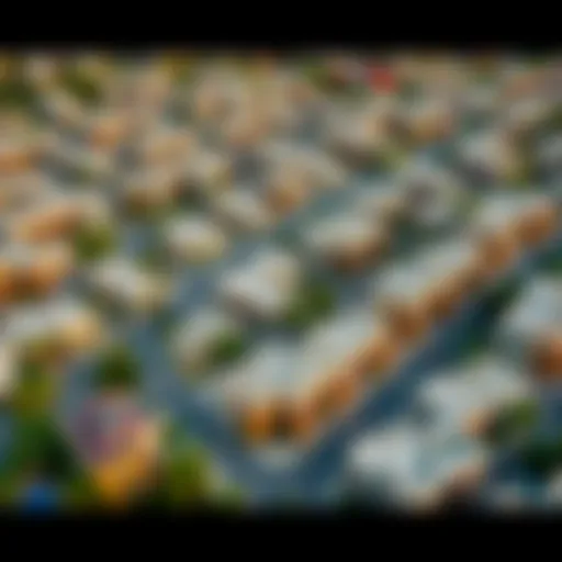 Aerial view of Wasl Village showcasing residential architecture