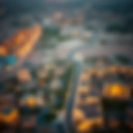 Aerial view showcasing the layout of Wasl Village