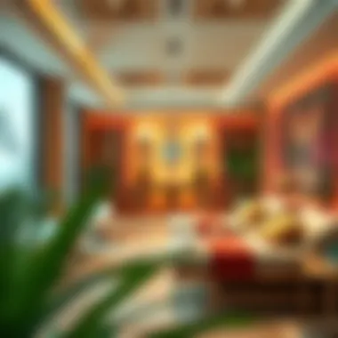 Interior of a wellness center featuring vibrant decor and serene spaces promoting relaxation.