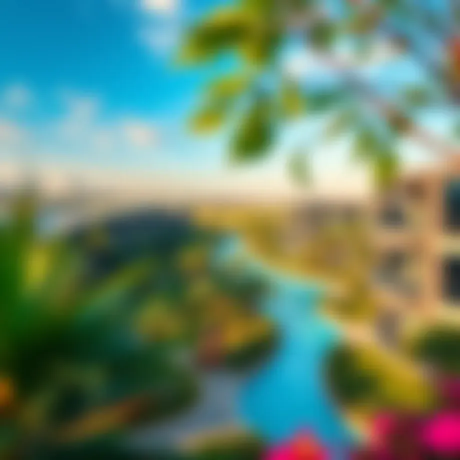 A panoramic view of West Zone Discovery Gardens showcasing its lush greenery and modern architecture.